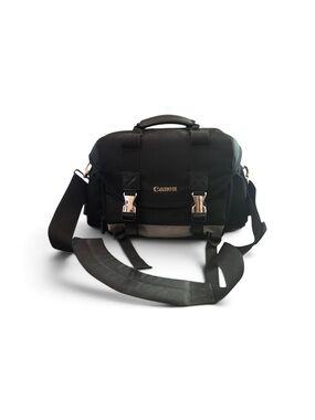 Canon Black Compact Messenger Camera Bag with Shoulder Strap Photography Case